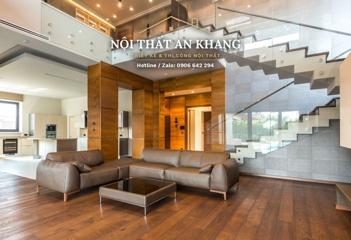 Phòng khách biệt thự hồ bơi – lò sưởi – góc 6