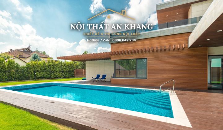 Biệt thự hiện đại có hồ bơi – tổng thể – góc 4
