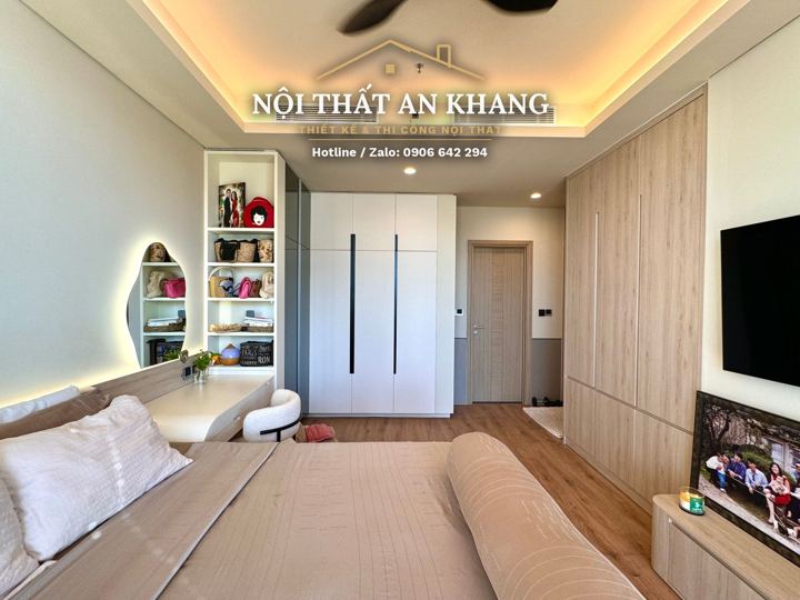Căn hộ Japandi gỗ sồi – phòng ngủ master – góc 6
