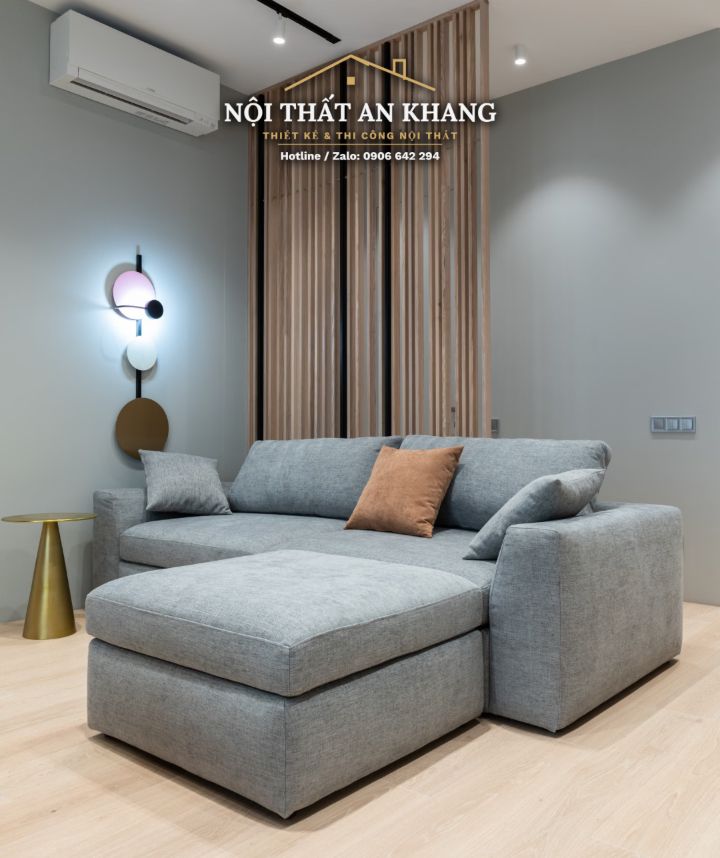 Căn hộ tối giản xám – trắng – phòng khách, phòng ngủ, phòng tắm – góc 3