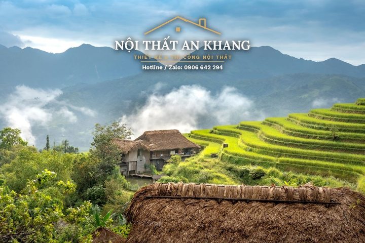 Phòng nghỉ Indochine giữa ruộng bậc thang – gạch bông, bồn tắm đá – góc 7