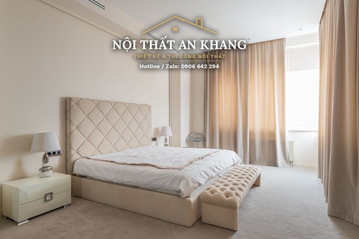 Phòng ngủ master tông kem – góc 3