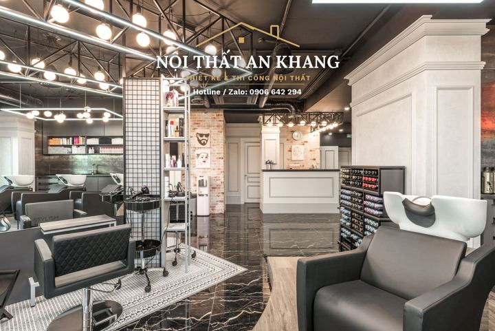 Salon làm đẹp – sảnh lễ tân & khu làm tóc – góc 8