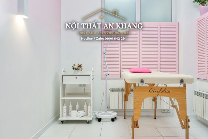 Spa tông hồng – phòng chăm sóc da – góc 2