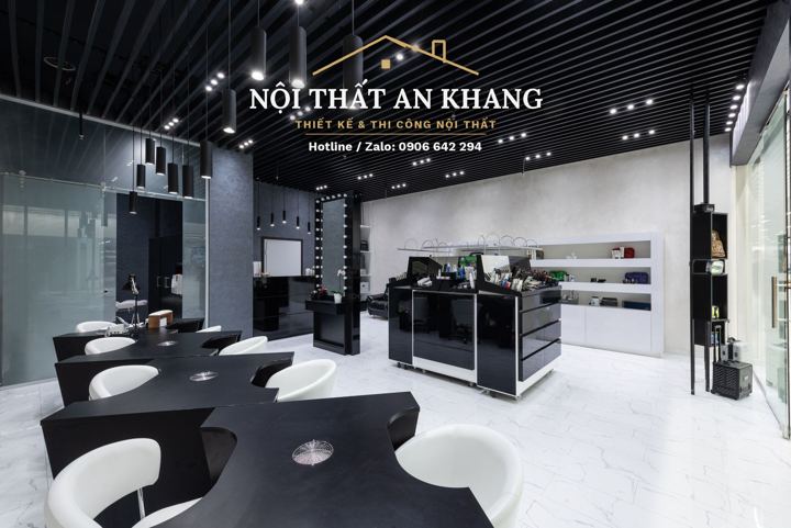 Tiệm nail đen trắng – bàn làm móng – góc 3